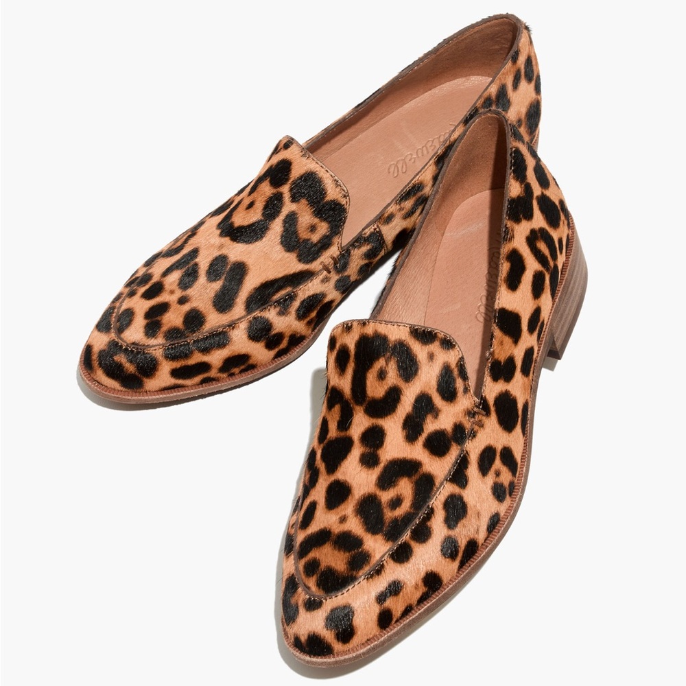 Madewell Frances Loafer in Leopard Calf Hair